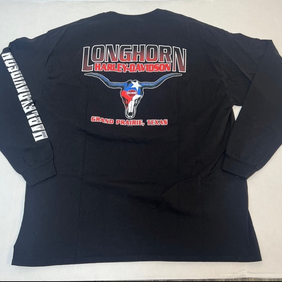 Harley Davison long sleeve t shirt size 2xl unisex longhorn Harley Texas. - Picture 2 of 9